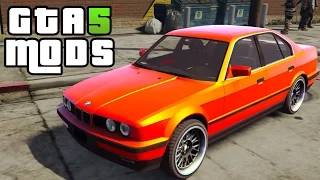 GTA 5 PC MODS - BMW E34 535i (GTA 5 CAR MOD)