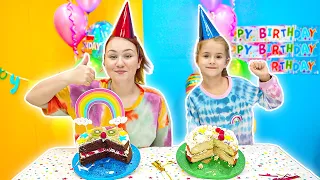 Ruby and Bonnie Baking with Granny for her Birthday