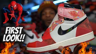 FIRST LOOK!! JORDAN 1 SPIDERMAN 2 0 ACROSS THE SPIDER VERSE!! ARE THESE BETTER THAN THE OG??
