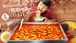 ULTIMATE Brunch at Korean LOTTE DEPARTMENT STORE | Revolving SUSHI & Street Food in SEOUL