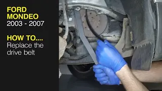 How to Replace the drive belt on a Ford Mondeo 2003 to 2007
