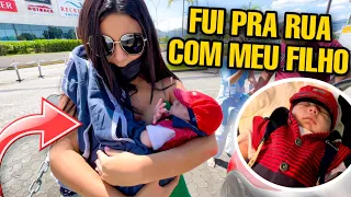 FUI PRA RUA COM MEU FILHO RECÉM NASCIDO PELA PRIMEIRA VEZ!! 😱 *olha isso*