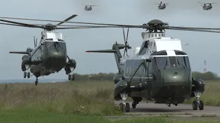 US military helicopters prepare to fly President Biden aboard Marine One in France 🇺🇸 🇫🇷