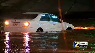 RAW VIDEO: Driver tries crossing flooded Buford Hwy. during water main break