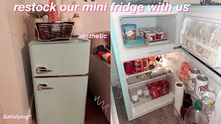 Mini fridge restocking 2022 *come shopping w/ us*