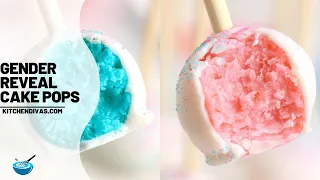 Blue or Pink Gender Reveal Cake Pops