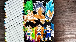 Drawing Goku, Vegeta and Broly - Dragon Ball Super: Broly Special