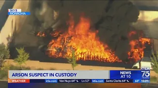 Arson suspect in custody for structure fire in Monrovia