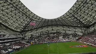 Saut en parachute RCT VS MHR ( Orange Velodrome de Marseille TOP 14 - 2018 )