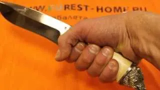 Нож Волк Х12МФ литье рук. лосиный рог (А. Бессонов)