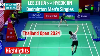 LEE ZII JIA vs HYEOK JIN Thailand Open 2024 | Badminton Highlights