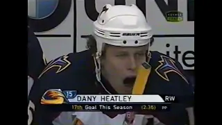 Dany Heatley scores from great Ilya Kovalchuk's pass vs Blues (2003)