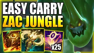 HOW TO EASILY CARRY WITH ZAC AFTER ALL THE BIG JUNGLE CHANGES! - Gameplay Guide League of Legends