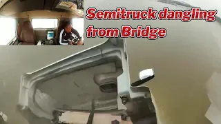 Dashcam video shows chain reaction crash that left semitruck dangling from 2nd Street Bridge