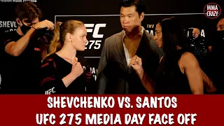 UFC 275: Valentina Shevchenko vs. Talia Santos Media Day Face off