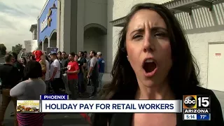 Walmart employees demand holiday pay