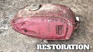 RESTORATION Rusty FuelTank HONDA s90 Abandoned - part 2