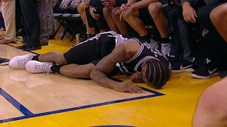 2017 NBA PLAYOFFS!!! - KAWHI INJURED ON DIRTY PLAY!!! - WARRIORS COMEBACK DOWN 25 TO WIN GAME 1!!!