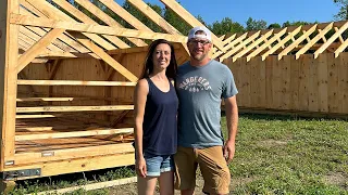 We Beat It! Building Our 2 Post & Beam Barns at ONCE!