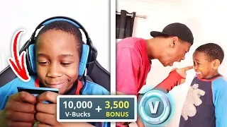 Kid Buys 10,000 V Bucks On Brother's Credit Card (Fortnite)