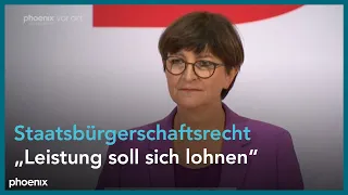 Pressekonferenz der SPD mit Saskia Esken