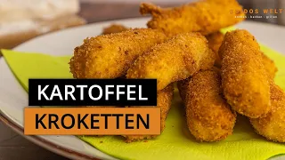 Kartoffelkroketten - einfach und knusprig