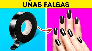 UÑAS FALSAS DIY EN CASA || BRICOLAJES Y TRUCOS LOCOS