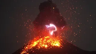 Krakatau Volcano Volcanic Lightning two months before 2018 tsunami