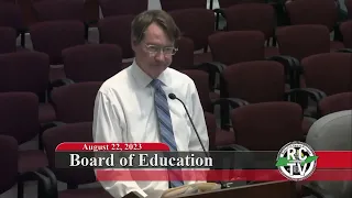 Special Called Board of Education Meeting - August 22, 2023