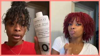 DYING MY NATURAL HAIR RED WITHOUT BLEACH! 🔥