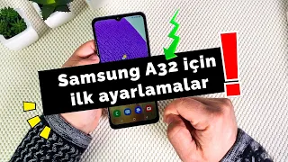 Samsung Galaxy A32 5G İçin ilk ayarlamalar ve Özellikleri. Samsung Android 11 one ui 3.1 Özellikleri