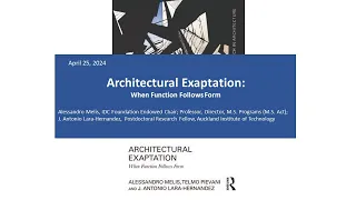 Book Launch: Architectural Exaptation: When Function Follows Form, April 25, 2024