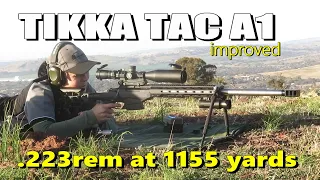 .223 TIKKA TAC A1 Improved new barrel test day 1155 yards