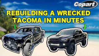 We rebuilt this TOTALED 3rd Gen Tacoma in minutes!