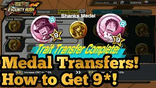 How To Get 9* Medals! Wasting Gems On Transfer Medals!!!  | One Piece Bounty Rush