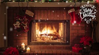 Classic Christmas Songs with a Fireplace and Beautiful Background Classics 2 hours