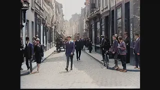 Antwerp, Belgium in the 1920s A.I. Enhanced & Colorized