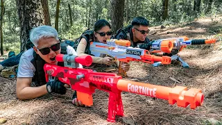 LTT Game Nerf War : Couple SEAL X Warriors Nerf Guns Fight Crime Mr Zero Crazy Never Ending Battle