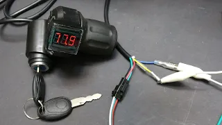 DIY: How to install throttle control w/ LED voltage display & ignition key on electric bike/scooter