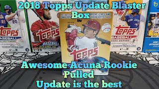 2018 Topps Update Baseball Blaster Box Short Print Hunting Awesome Acuna Rookie Pulled