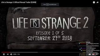 (Live Reaction to Life is Strange 2 Trailer) Life is strange 2 COUNTDOWN to reveal stream