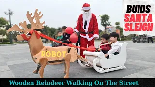 Make Reindeer And Sleigh From Pallets For Christmas