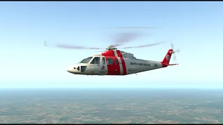 X-Plane. Sikorsky S-76C. Retracting landing gears.