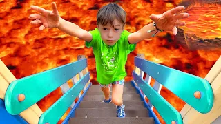 The floor is lava with Anabella and Bogdan | Kids videos