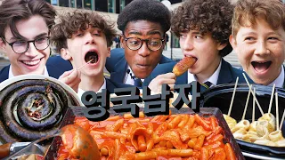 British Highschoolers try Korean Street Food for the first time!