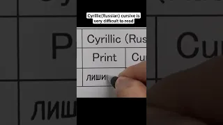 Cyrillic(Russian) cursive is very difficult to read