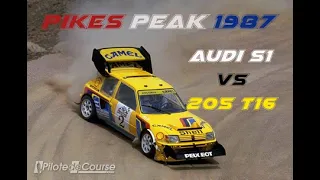 Pikes Peak 1987 : Audi S1 vs Peugeot 205 T16