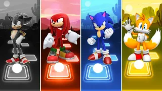 Dark Sonic 🆚 Knuckles Sonic 🆚 Sonic The Hedgehog 🆚 Tails Sonic | Sonic Music Gameplay Tiles Hop