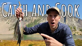 Backcountry Trout Catch and Cook! Solo Backpacking Trout Fishing