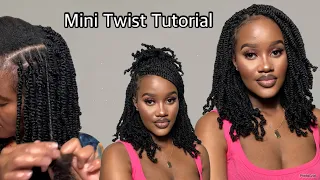 HOW TO: MINI TWISTS | SPRINGY AFRO TWIST | Easy protective style with springy afro twist hair